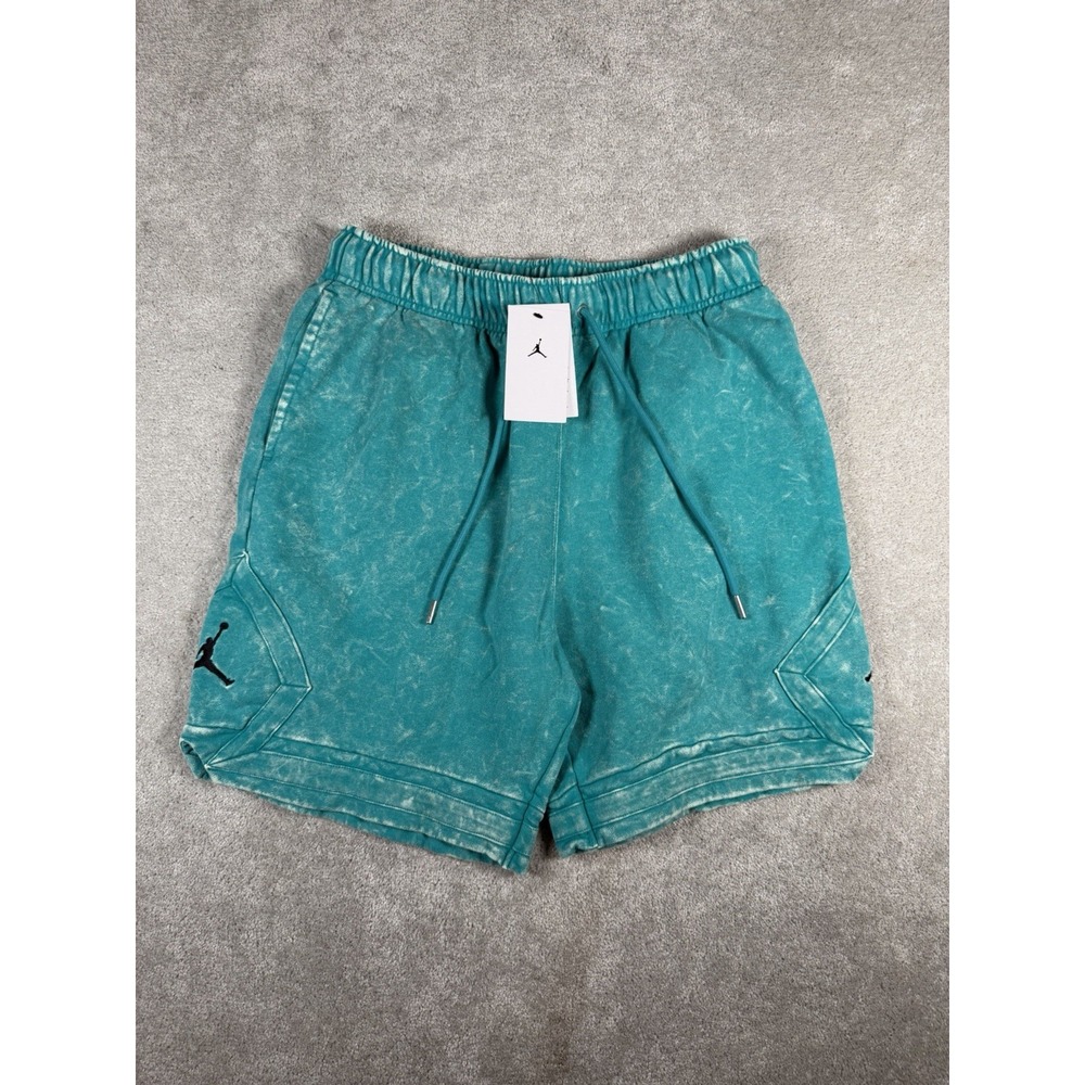Jordan Essentials Washed Fleece Diamond Shorts Mens M Washed Teal DR3092-322 NWT